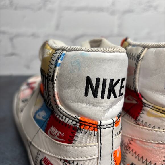 Nike Blazer Mid Patchwork Men's Sneaker Shoes Multicolor Size 8.5 - Picture 6 of 10